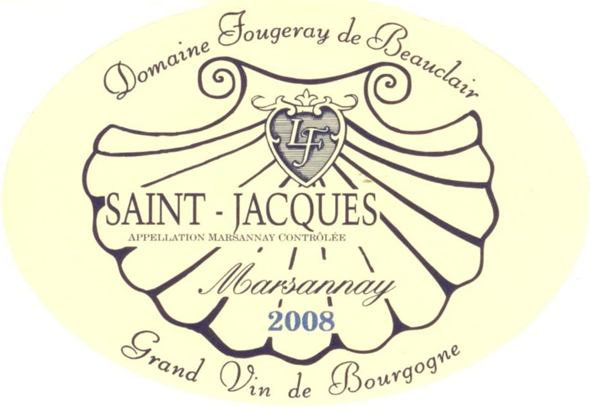 Maison Fougeray De Beauclair Marsannay Saint-Jacques Blanc 2008 Front Label