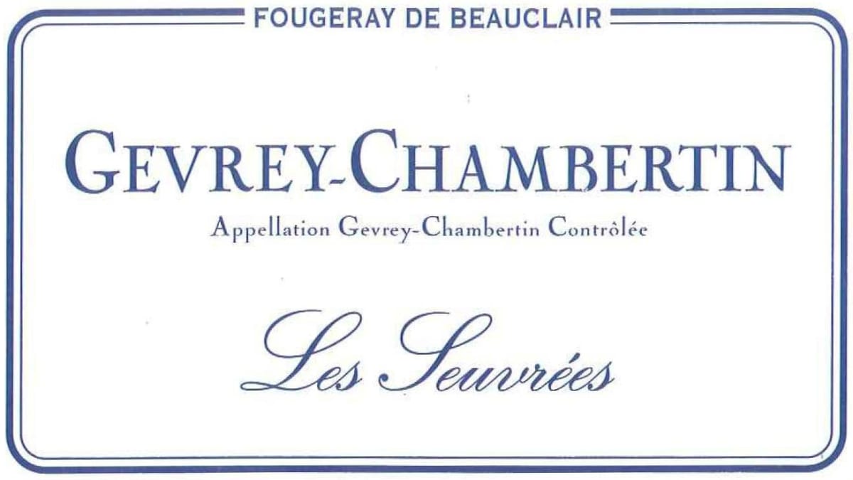 Maison Fougeray De Beauclair Gevrey-Chambertin Les Seuvrees 2012 Front Label