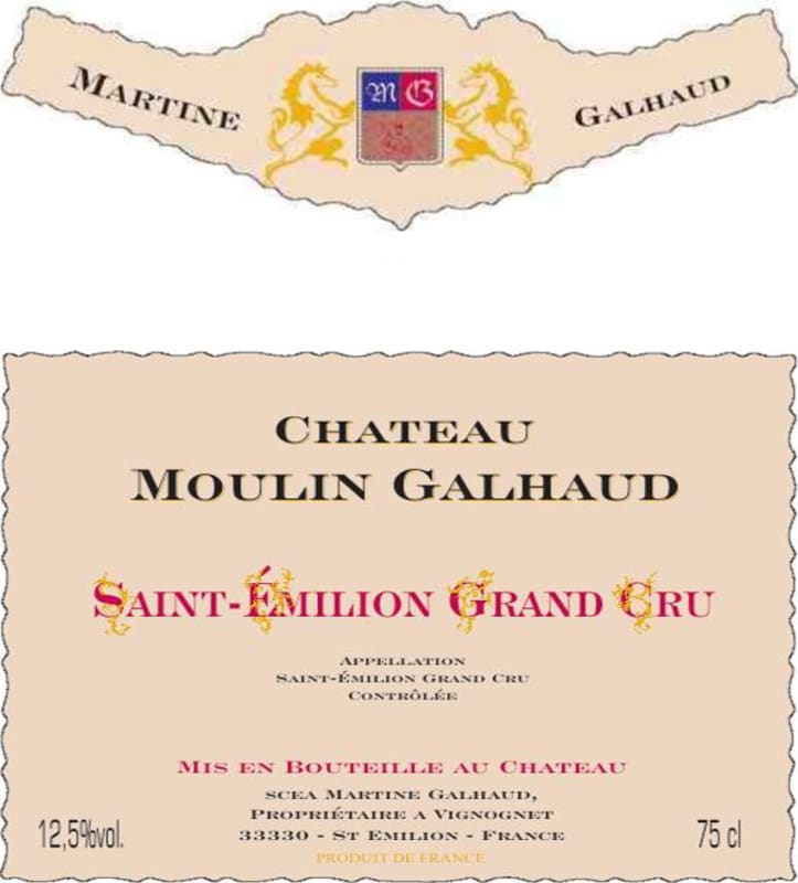 Maison Galhaud Chateau Moulin Galhaud 2010 Front Label