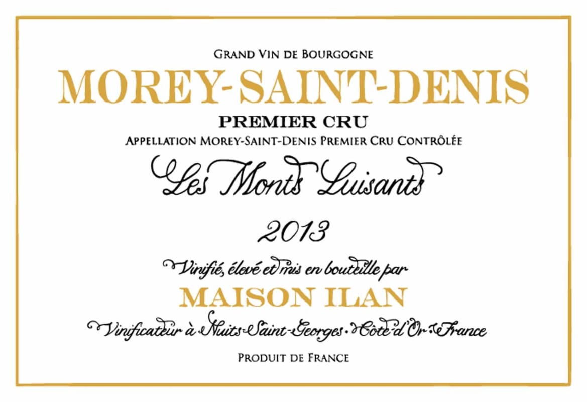 Maison Ilan Morey-Saint-Denis Monts Luisants Premier Cru 2013 Front Label