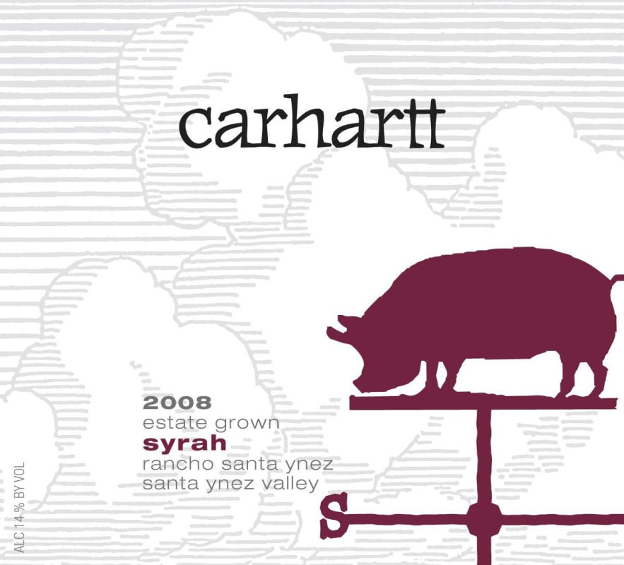 Carhartt Vineyard Estate Syrah 2008 Front Label