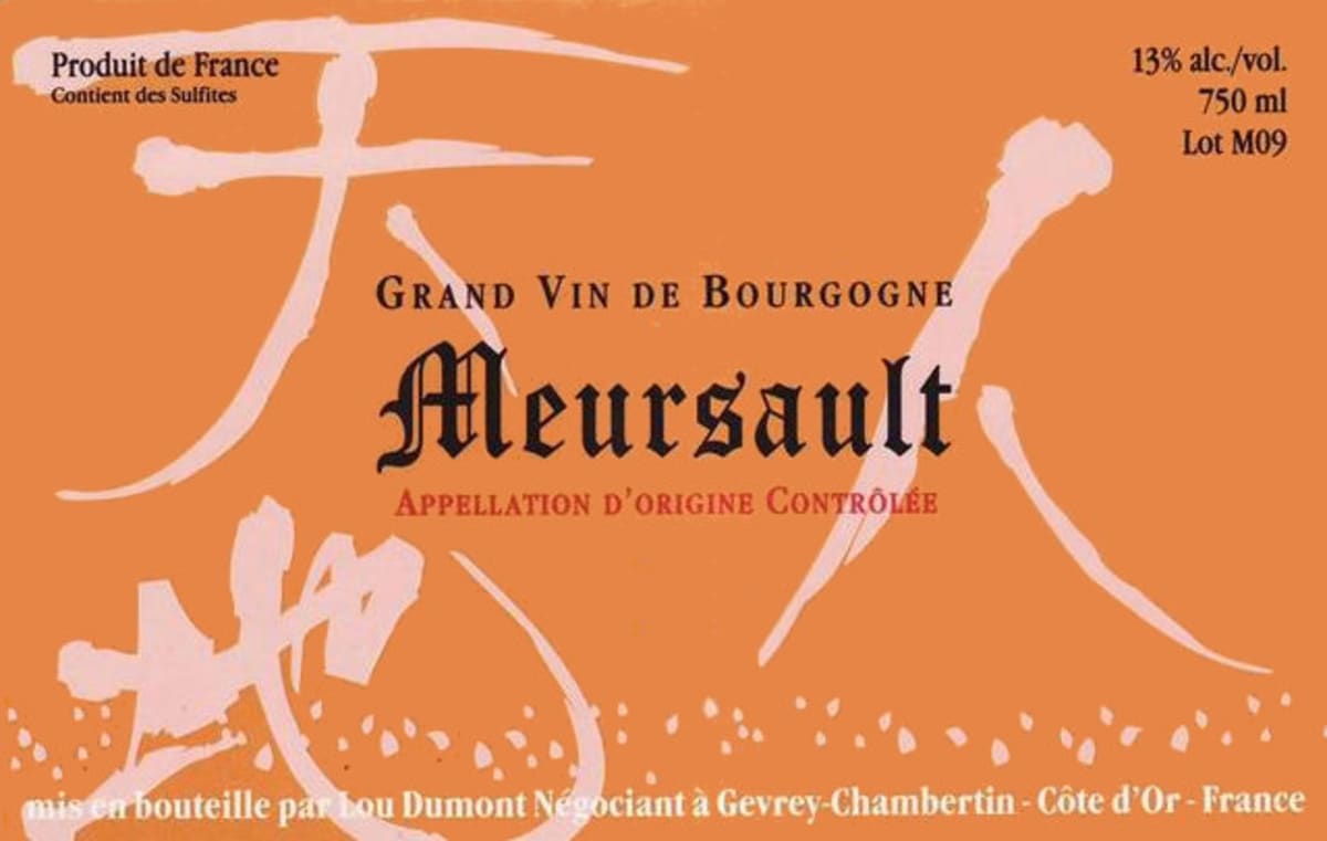 Maison Lou Dumont Meursault 2012 Front Label