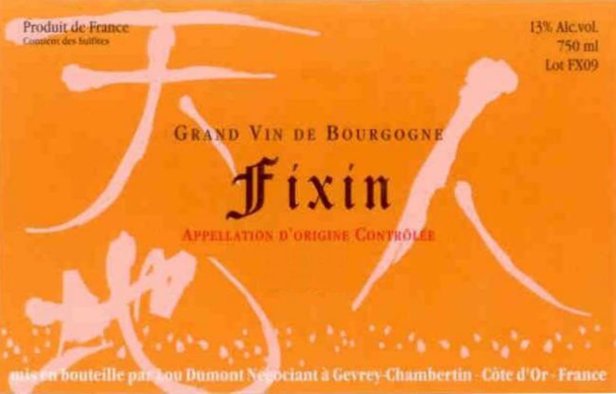 Maison Lou Dumont Fixin 2010 Front Label