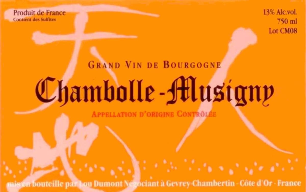 Maison Lou Dumont Chambolle-Musigny 2010 Front Label