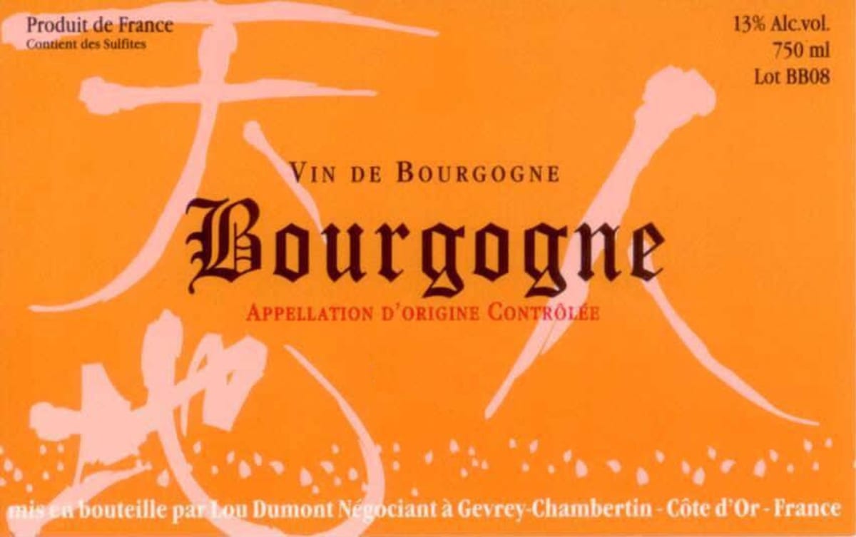 Maison Lou Dumont Bourgogne 2013 Front Label