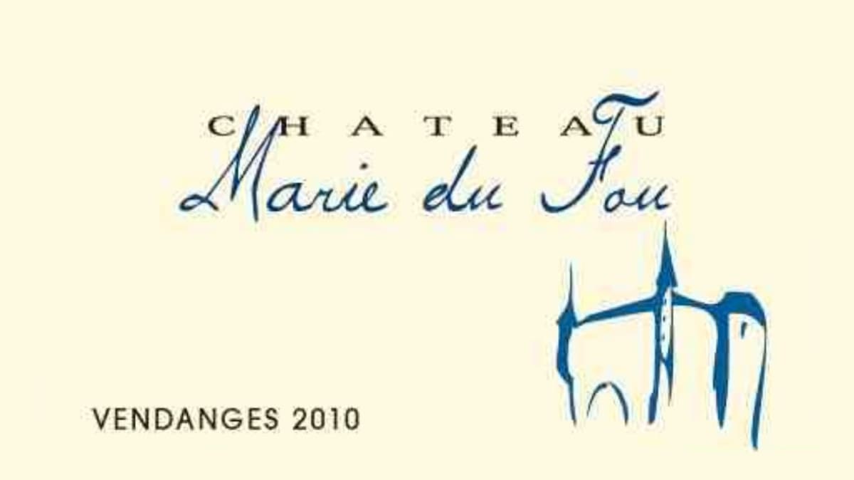 Maison Mourat Chateau Marie du Fou Blanc 2010 Front Label