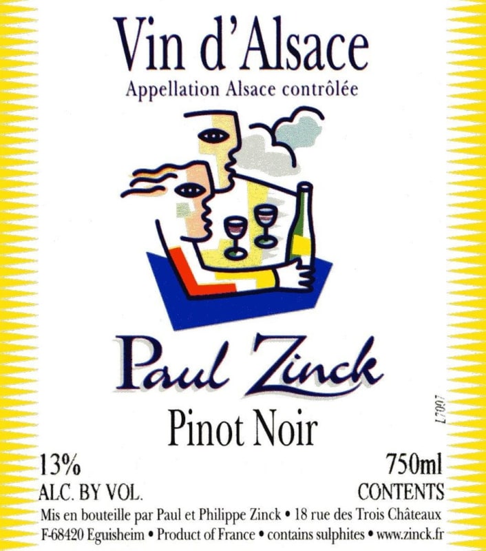 Maison Paul Zinck Alsace Pinot Noir 2013 Front Label