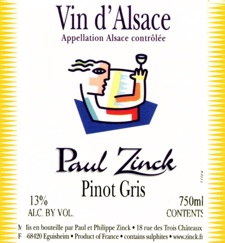 Maison Paul Zinck Alsace Pinot Gris 2013 Front Label