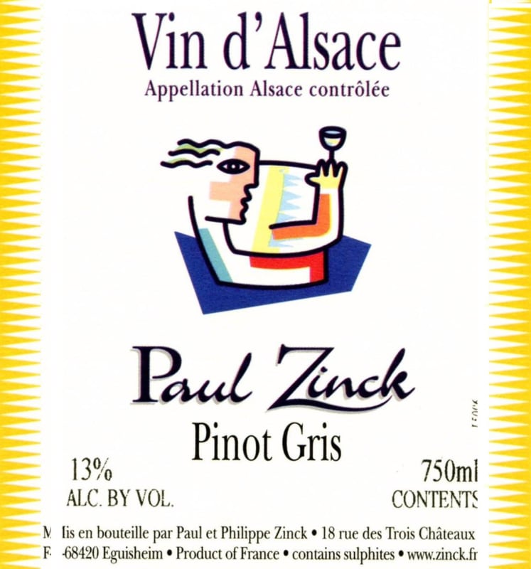 Maison Paul Zinck Alsace Pinot Gris 2015 Front Label