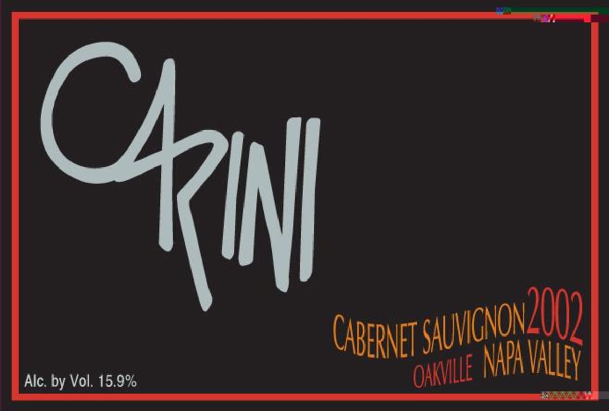 Carini Winery Cabernet Sauvignon 2002 Front Label