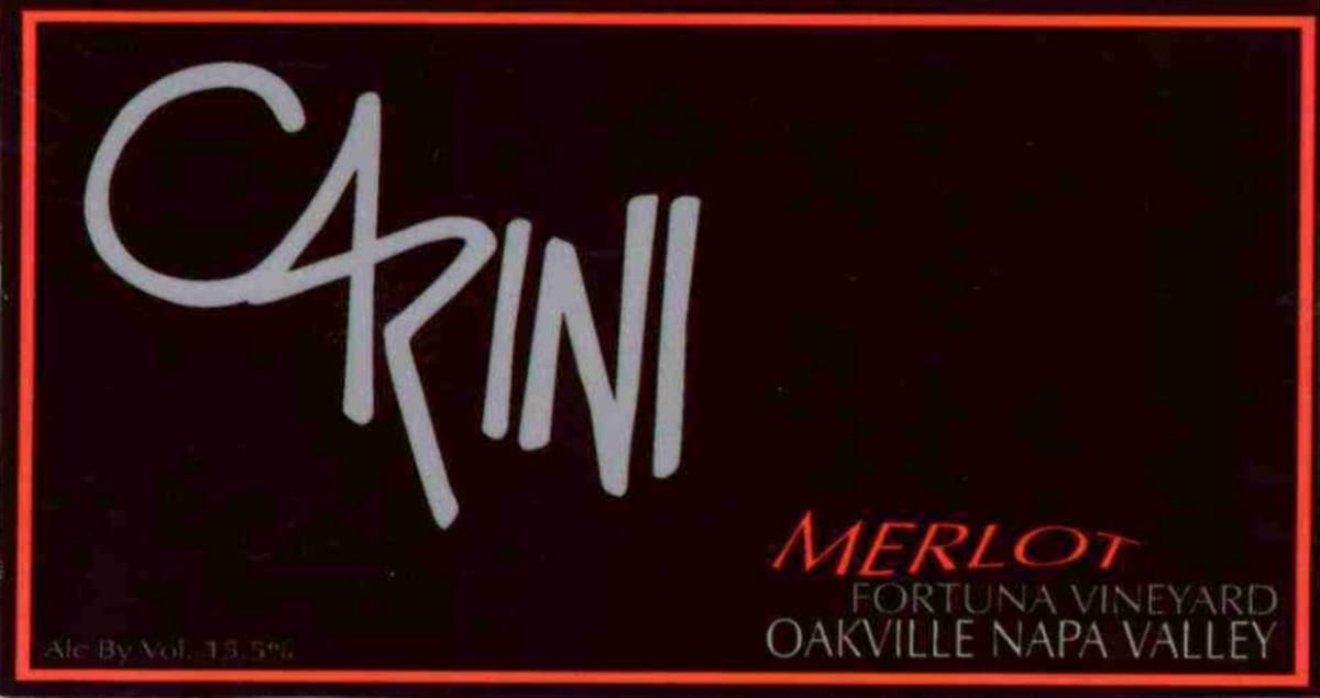 Carini Winery Fortuna Vineyard Merlot 2002 Front Label