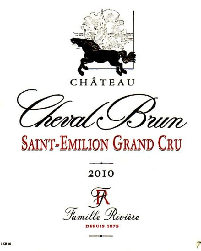 Maison Riviere Chateau Cheval Brun 2010 Front Label