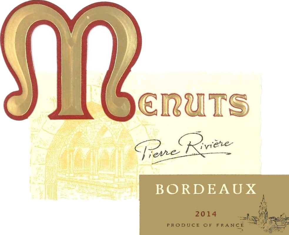 Maison Riviere Menuts Rouge 2014 Front Label