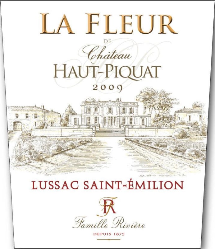 Maison Riviere La Fleur de Chateau Haut Piquat 2009 Front Label