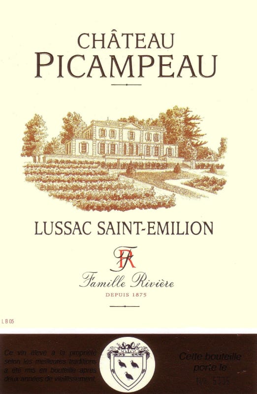 Maison Riviere Chateau Picampeau 2009 Front Label