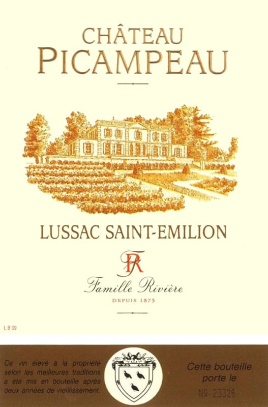 Maison Riviere Chateau Picampeau 2010 Front Label