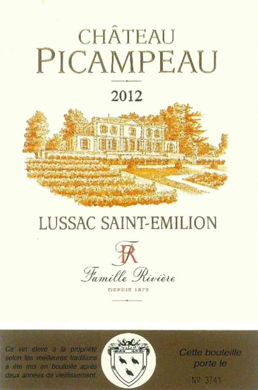 Maison Riviere Chateau Picampeau 2012 Front Label