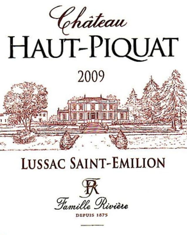 Maison Riviere Chateau Haut Piquat 2009 Front Label