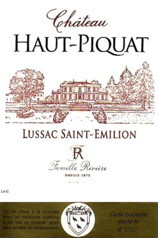 Maison Riviere Chateau Haut Piquat 2006 Front Label