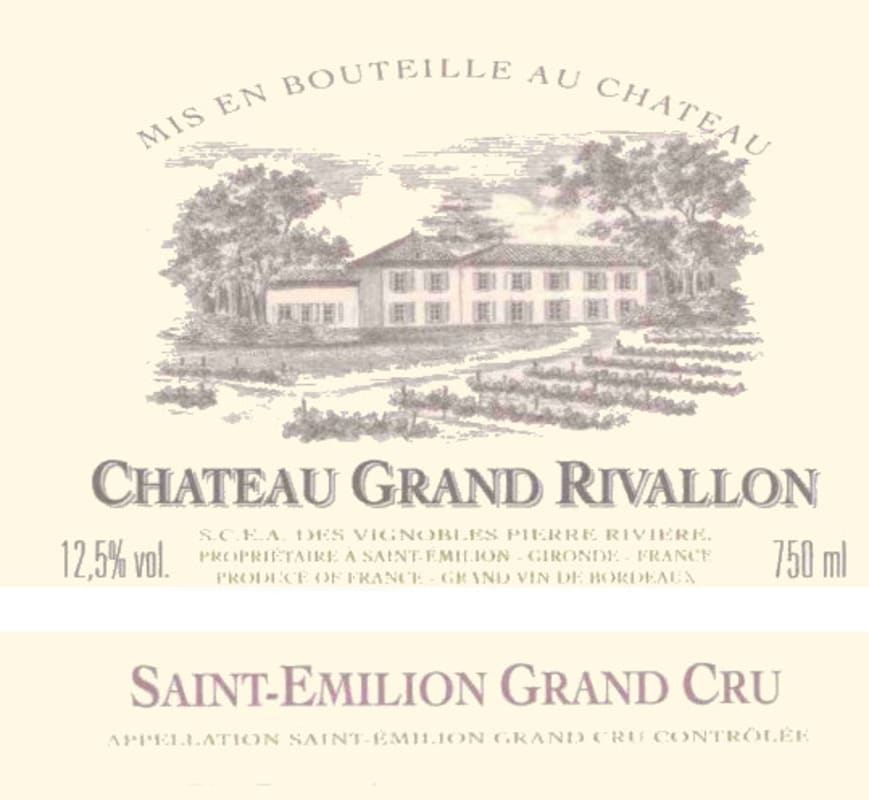 Maison Riviere Chateau Grand Rivallon 2009 Front Label