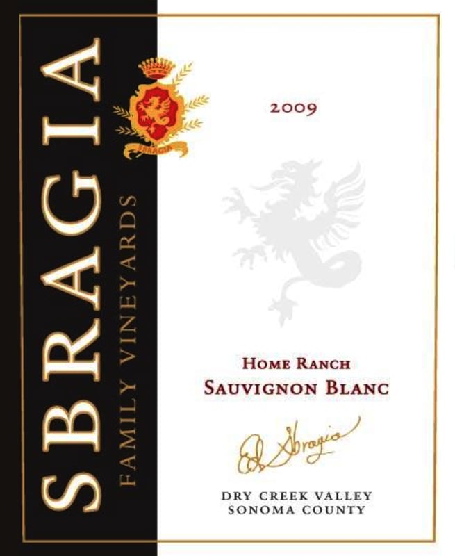 Sbragia Home Ranch Sauvignon Blanc 2009 Front Label