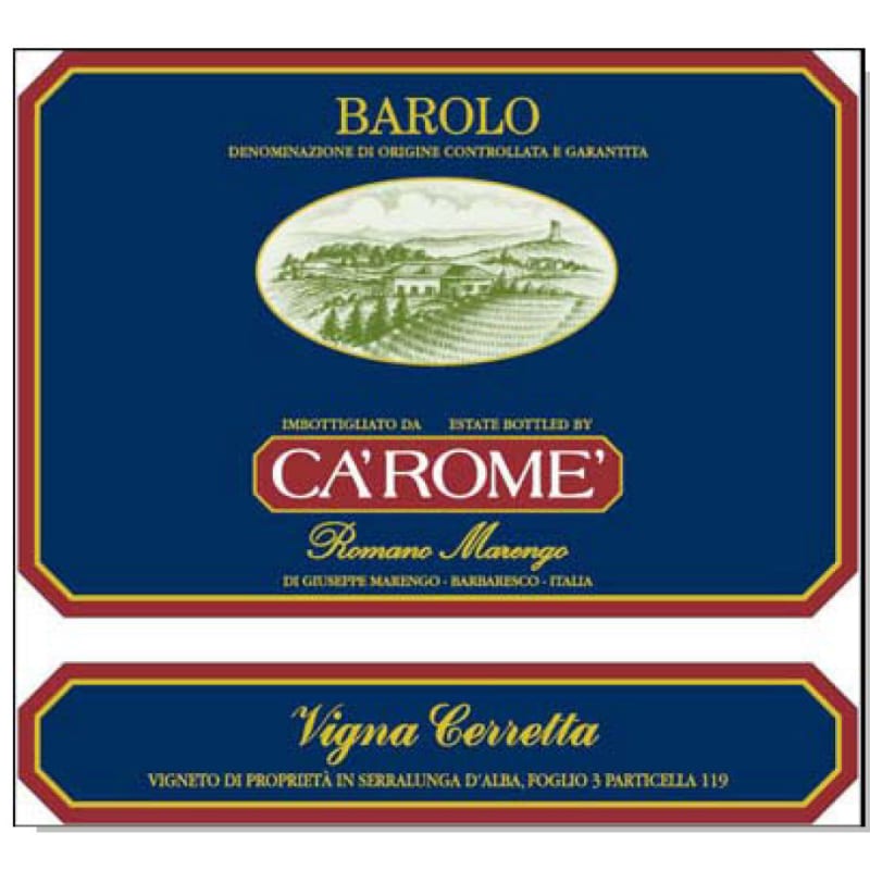 Ca' Rome Barolo Vigna Cerretta 2013 Front Label