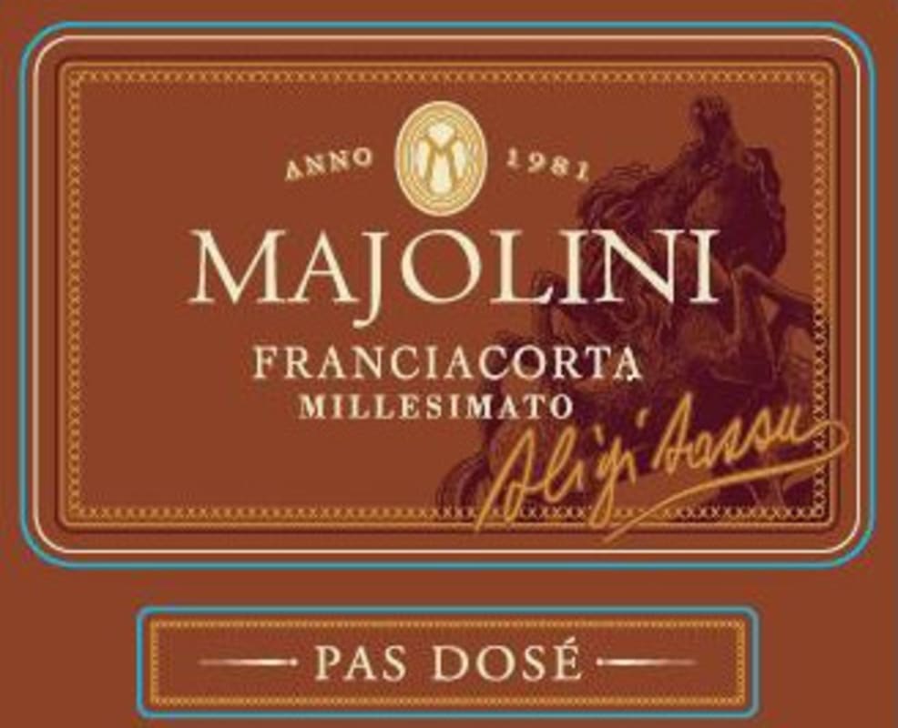 Majolini Franciacorta Aligi Sassu Millesimato Pas Dose 2007 Front Label