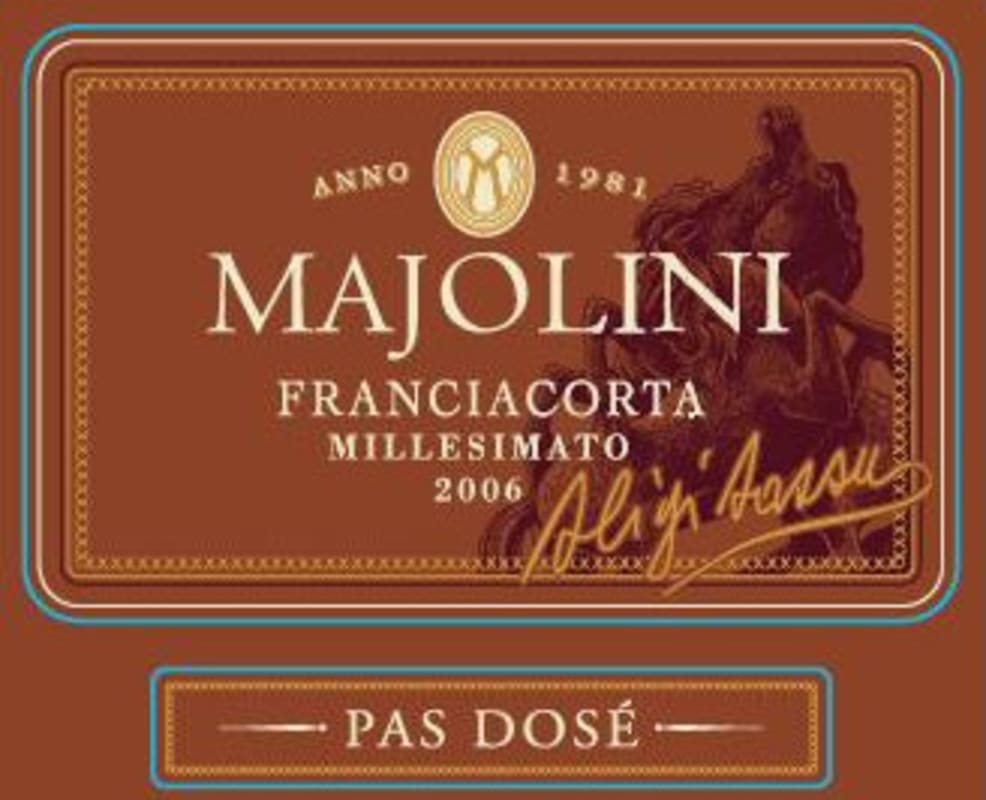 Majolini Franciacorta Aligi Sassu Millesimato Pas Dose 2006 Front Label
