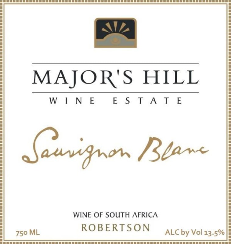 Major's Hill Wine Estate Sauvignon Blanc 2014 Front Label