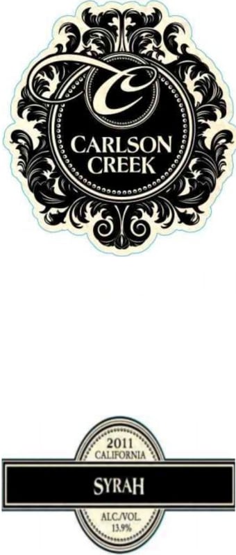 Carlson Creek Vineyard Syrah 2011 Front Label