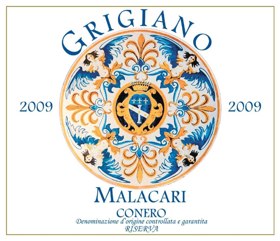 Malacari Rosso Conero Riserva Grigiano 2009 Front Label