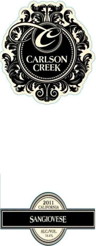 Carlson Creek Vineyard Sangiovese 2011 Front Label