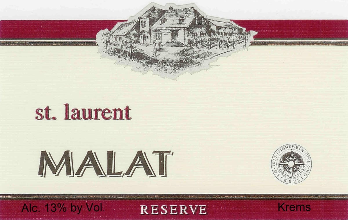 Malat Reserve St. Laurent 2010 Front Label
