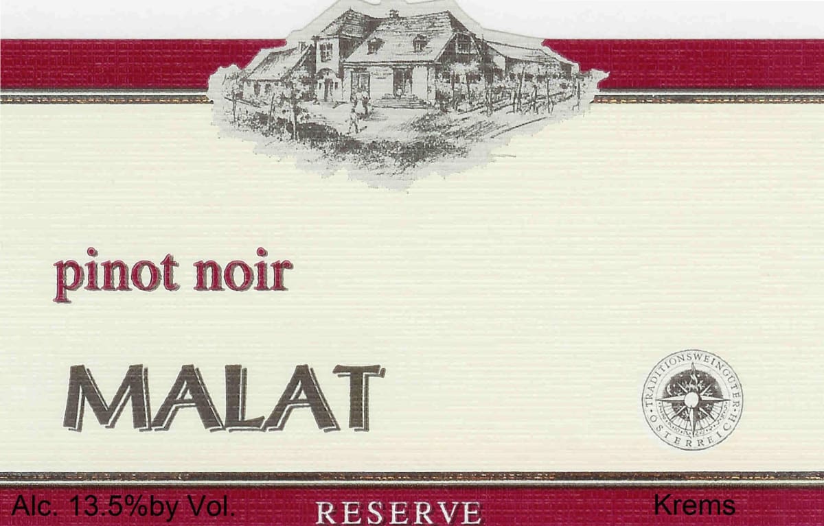 Malat Reserve Pinot Noir 2010 Front Label