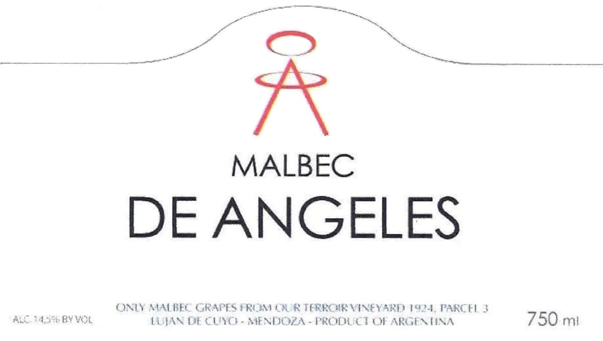 Malbec de Angeles Malbec 2009 Front Label