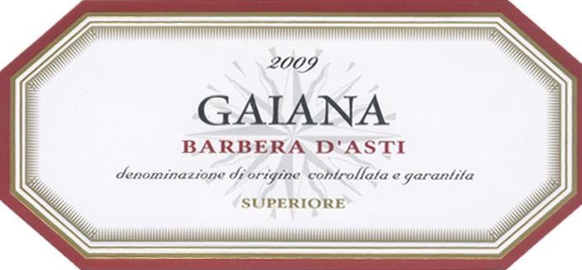 Malgra Azienda Vitivinicola Barbera d'Asti Gaiana Superiore 2009 Front Label