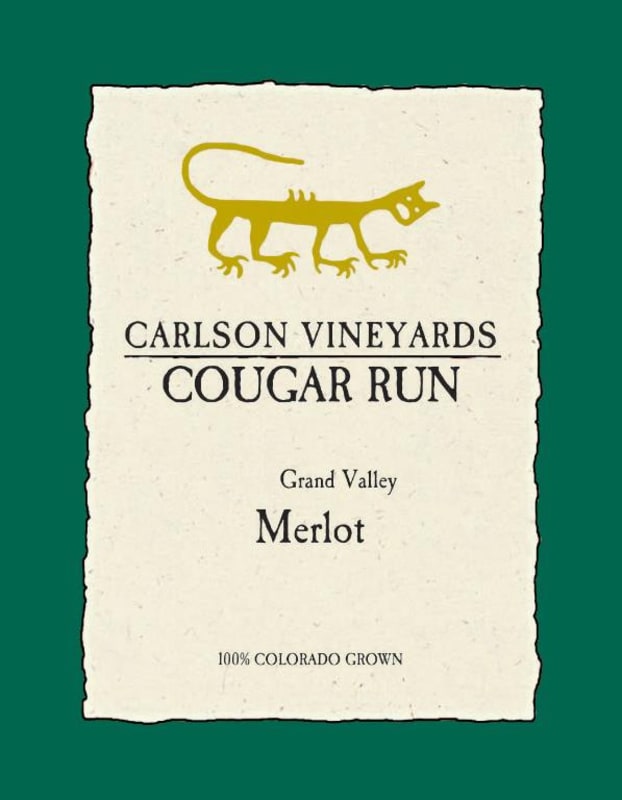 Carlson Vineyards Cougar Run Merlot 2009 Front Label