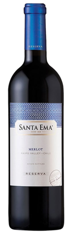 Santa Ema Reserva Merlot 2015 Front Bottle Shot