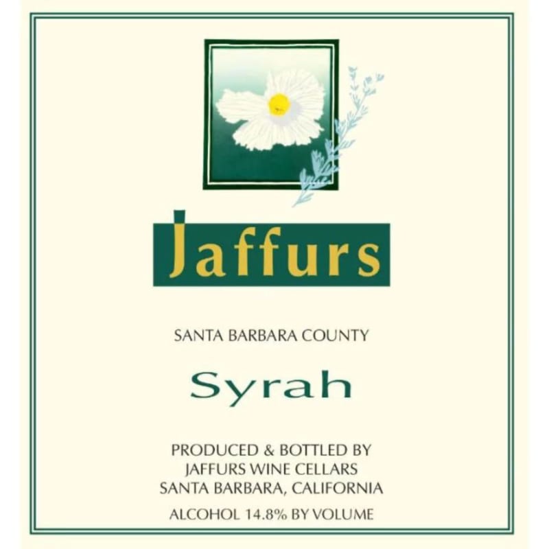 Jaffurs Santa Barbara County Syrah 2015 Front Label