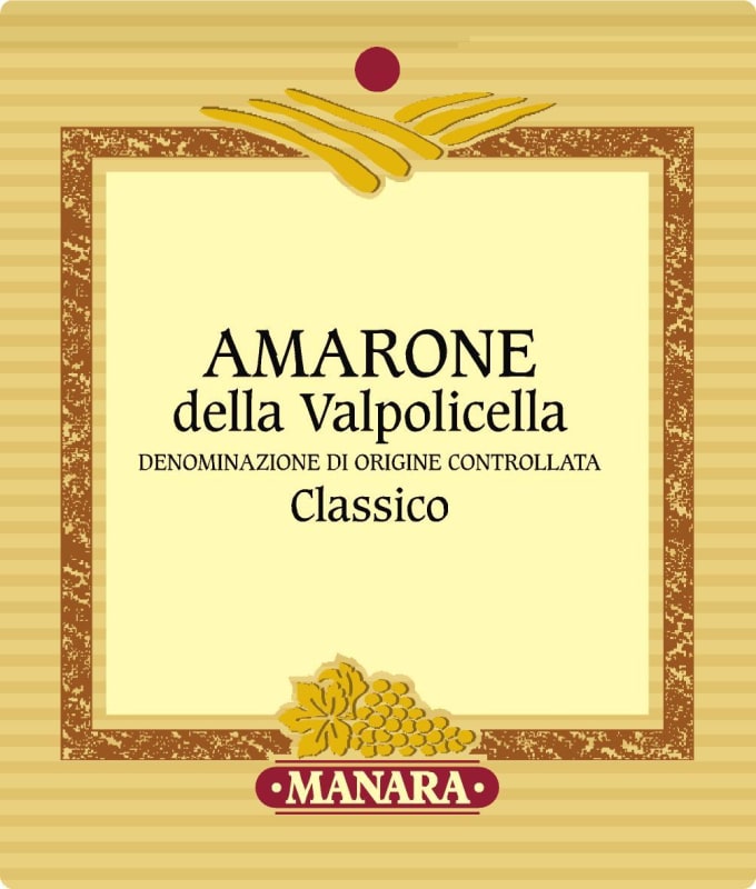 Manara Vini Amarone della Valpolicella Classico 2008 Front Label