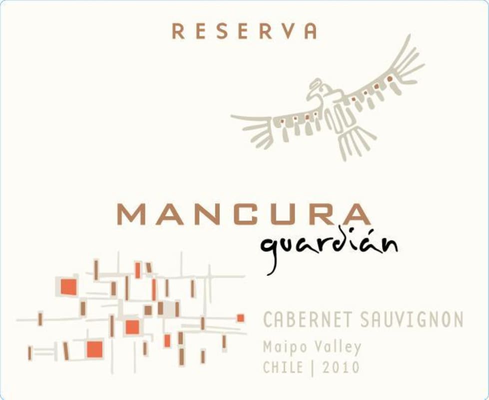Mancura Wines Guardian Reserva Cabernet Sauvignon 2010 Front Label