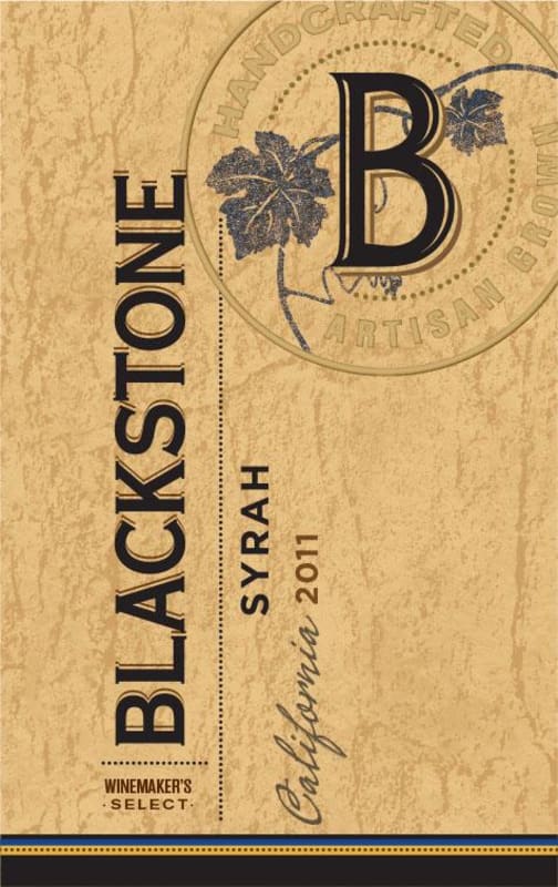 Blackstone Select Syrah 2011 Front Label