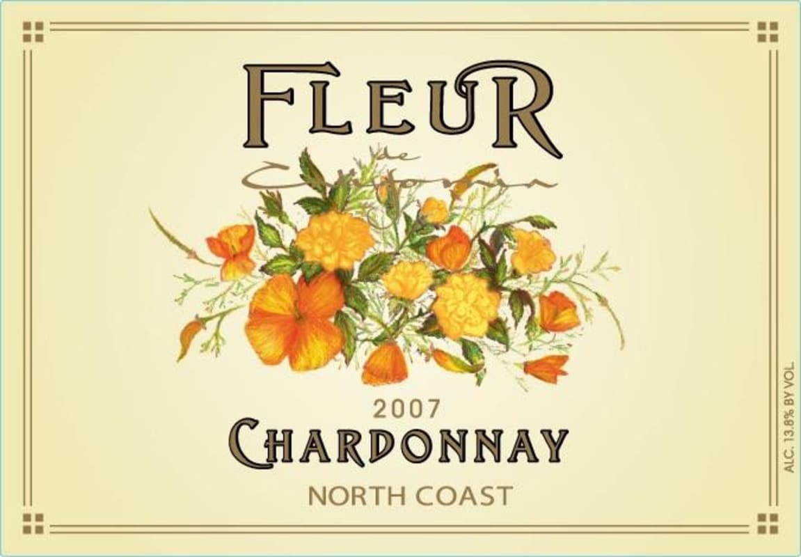Carneros Wine Company Fleur de Chardonnay 2007 Front Label