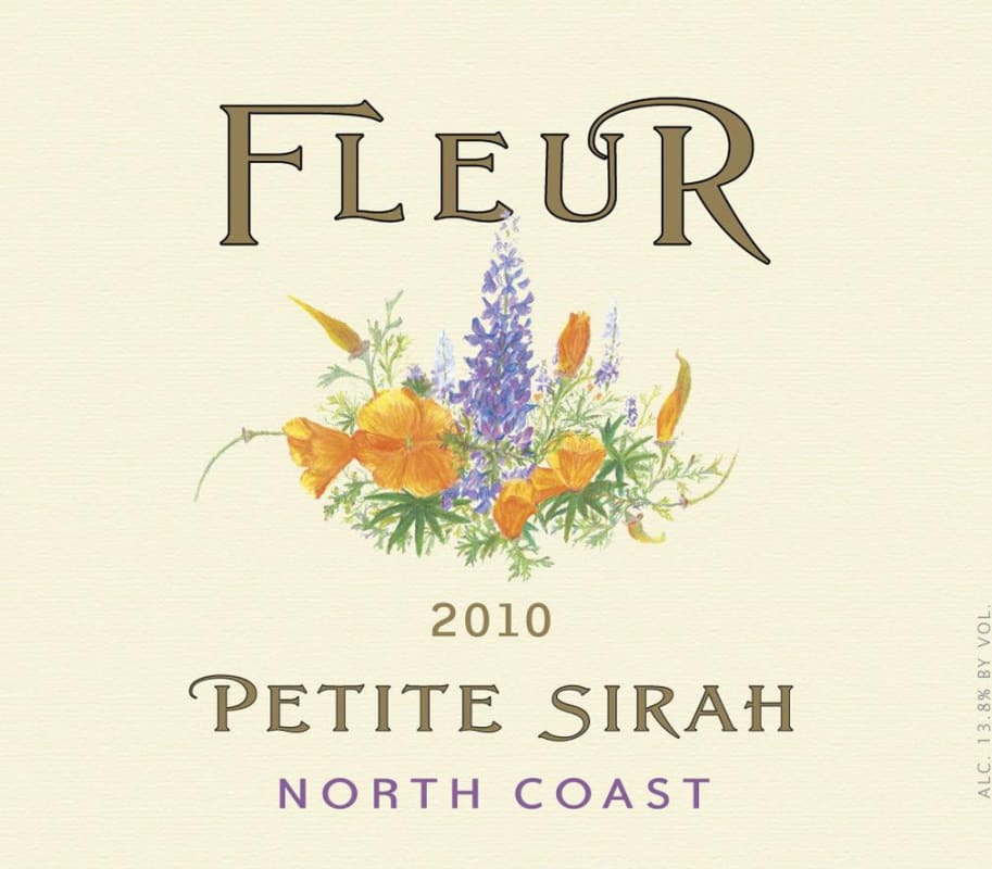 Carneros Wine Company Fleur Petite Sirah 2010 Front Label