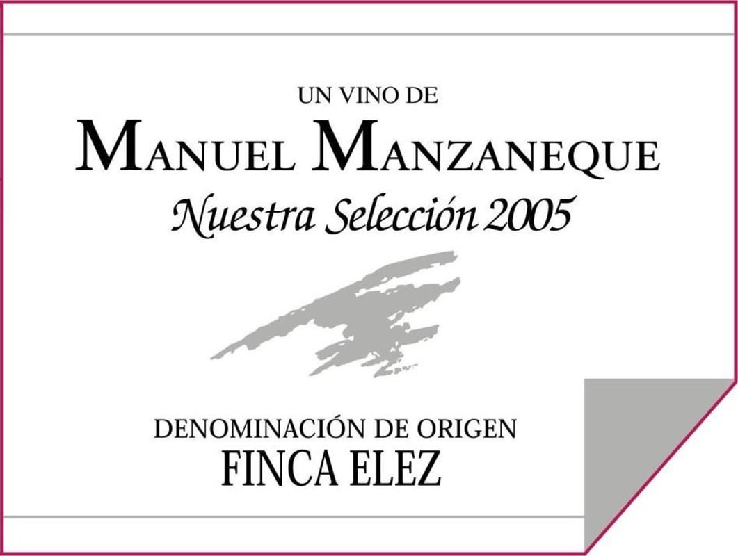 Bodega Manuel Manzaneque Nuestra Seleccion 2005 Front Label