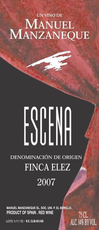 Bodega Manuel Manzaneque Escena 2007 Front Label