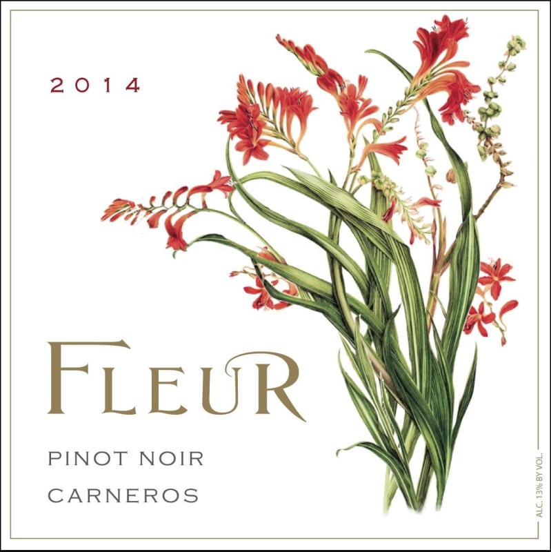 Carneros Wine Company Fleur Pinot Noir 2014 Front Label