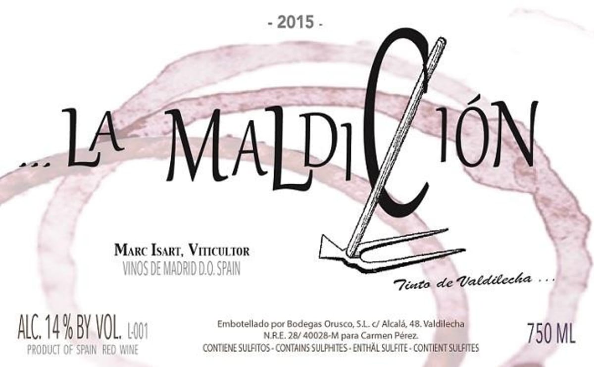 Cinco Leguas La Maldicion 2015 Front Label