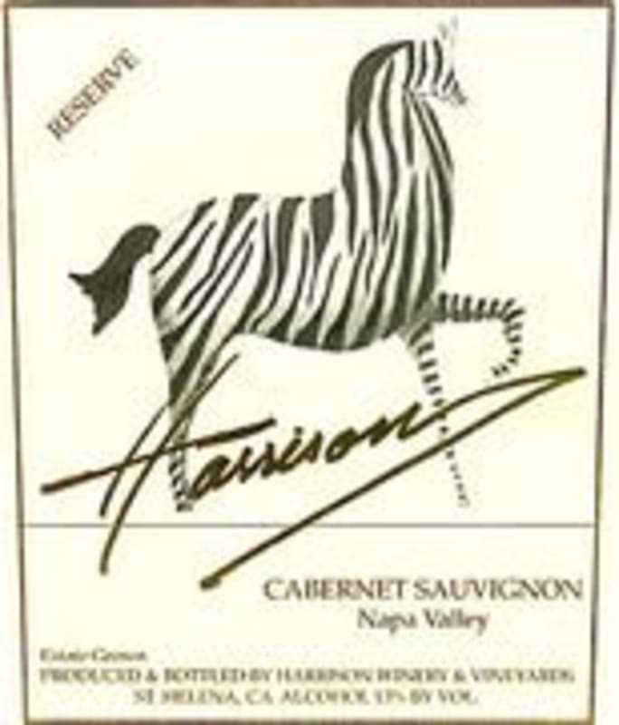 Harrison Reserve Cabernet Sauvignon 1996 Front Label