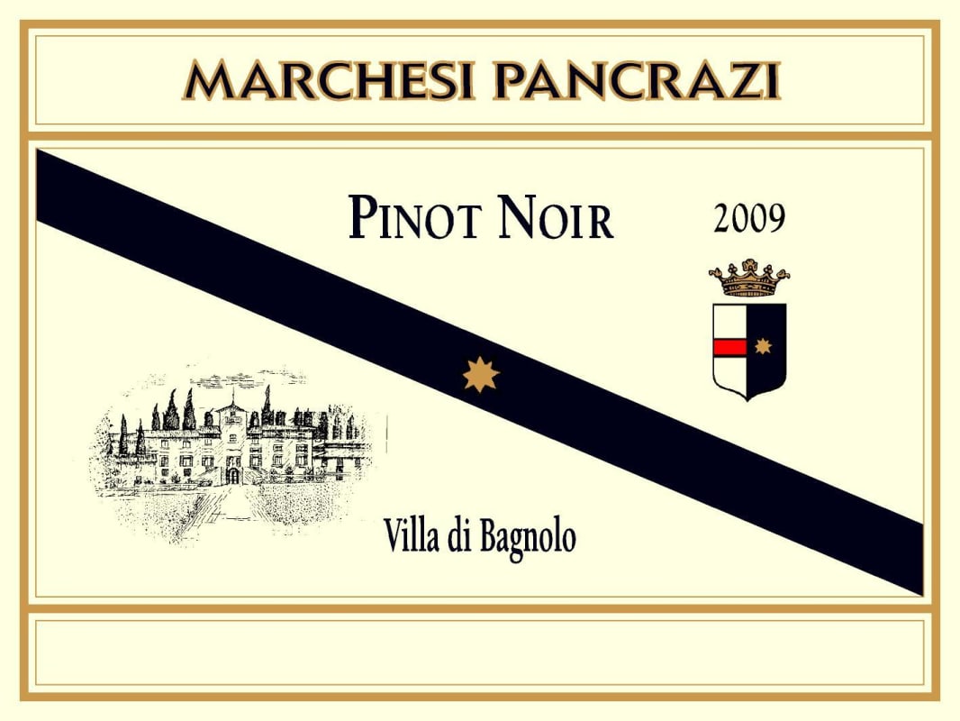 Marchesi Pancrazi Toscana Villa di Bagnolo Pinot Noir 2009 Front Label